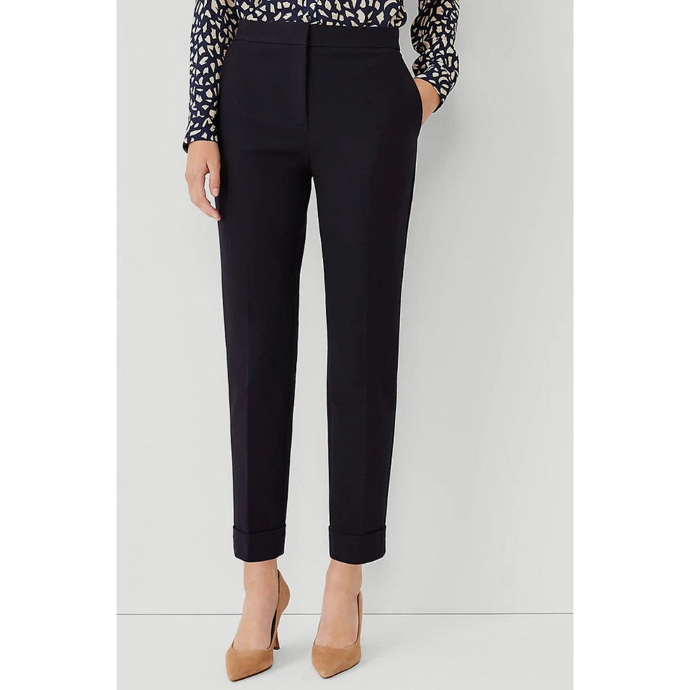 NEW ANN TAYLOR ATLANTIC NAVY BLUE TALL HIGH RISE EVA ANKLE PANTS SIZE 6T